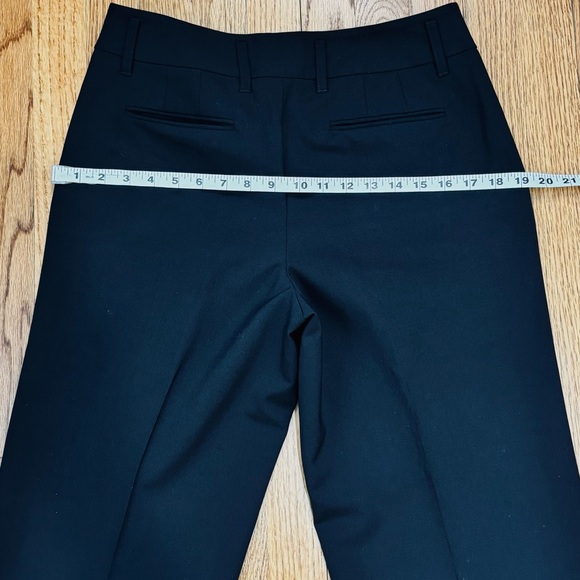 Ann Taylor LOFT Black Wool Blend High Rise Wide Leg Cuffed Hem Dress Pants Sz 6 - Picture 11 of 15